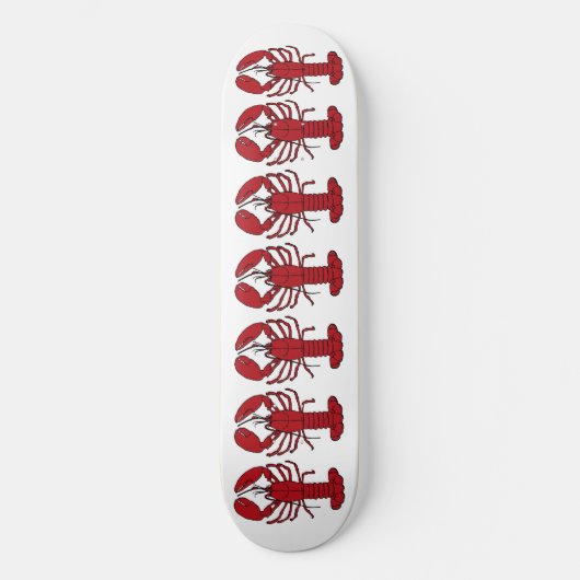 Lobster rood wit Aangepast Schaats breed Persoonlijk Skateboard (Voorkant)