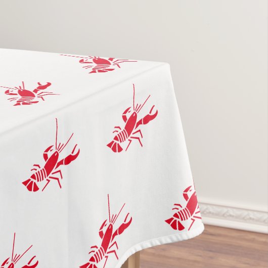 Lobster rood wit patroon leuk modern plezier tafelkleed (Voorbeeld)
