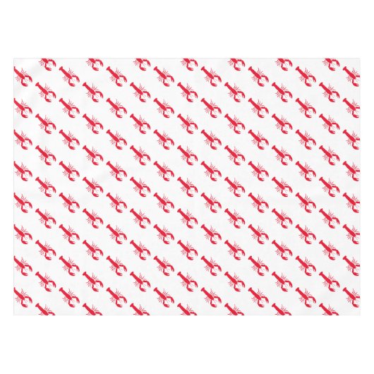 Lobster rood wit patroon moderne kust tafelkleed (Voorkant (Horizontaal))