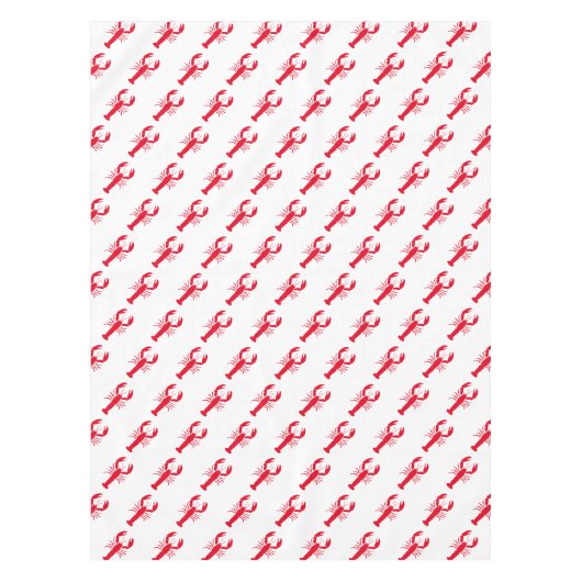 Lobster rood wit patroon moderne kust tafelkleed (Voorkant)