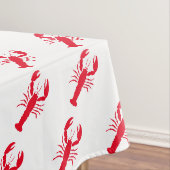 Lobster rood wit patroon moderne kust tafelkleed (Voorbeeld)