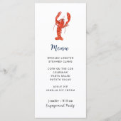 Lobster Seafood Party Menu Kaart (Voorkant)