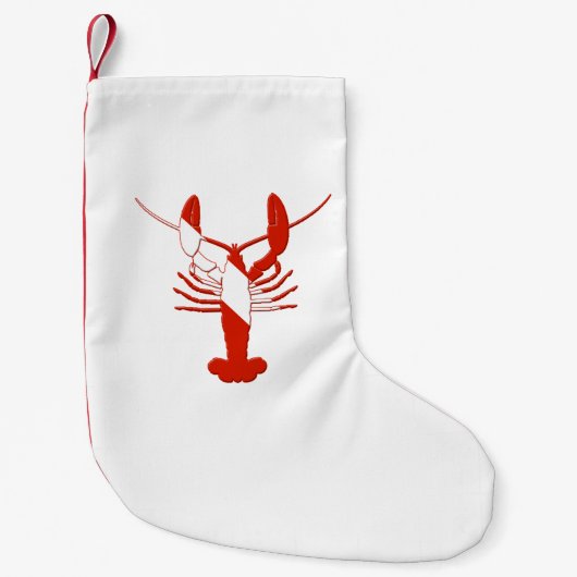 Lobster Shaped Scuba Dive Flag Kerstmis stoppen Kleine Kerstsok (Voorkant)