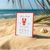 Lobster She's a Catch Beach Coastal Bridal Shower Kaart