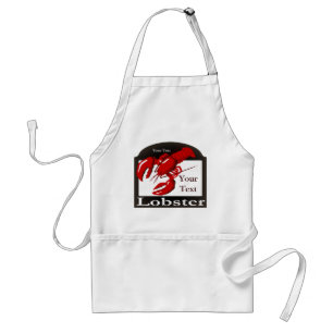 Lobster Sign Sjabloon Apron Standaard Schort