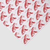 Lobster Silhouette #1 Tekening Rood Tissuepapier (Detail)