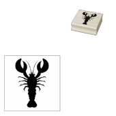 Lobster Silhouette Art Rubber Stamp Rubberstempel (Gestempeld)