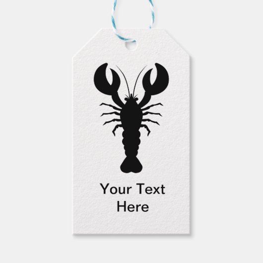 Lobster Silhouette Cadeaulabel (Voorkant)