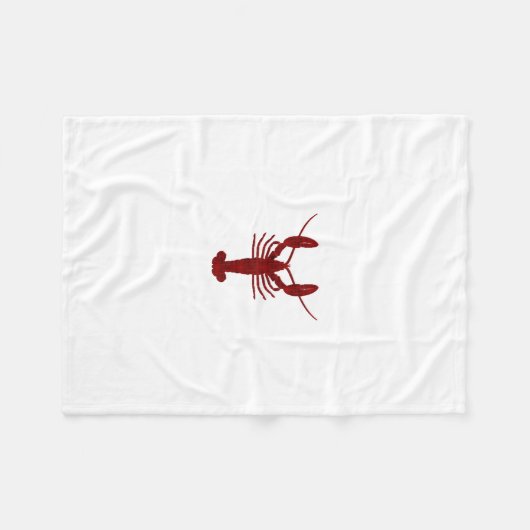 Lobster Silhouette Fleece Deken (Voorkant (Horizontaal))