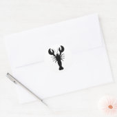 Lobster Silhouette Ronde Sticker (Envelop)