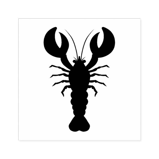 Lobster Silhouette Rubberstempel (Afrduk)