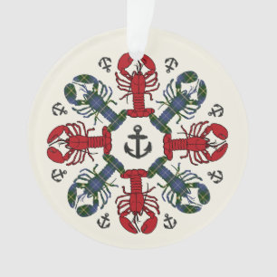 Lobster Snowflake Anchor N.S. kerstversiering Ornament