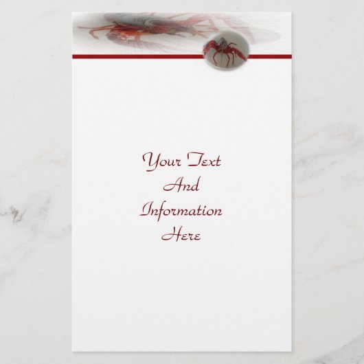 Lobster Stationery Briefpapier (Voorkant)