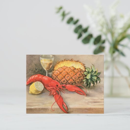 Lobster Stilleven Briefkaart (Staand voorkant)
