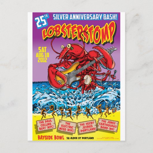 LOBSTER STOMP Poster Art van Mort Todd Briefkaart (Voorkant)