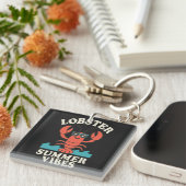 Lobster Summer Vibes – Cute Coastal Crab Sleutelhanger (Voorkant Rechts)