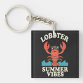 Lobster Summer Vibes – Cute Coastal Crab Sleutelhanger (voorkant)