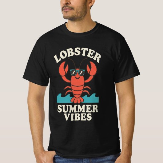 Lobster Summer Vibes – Cute Coastal Crab T-shirt (Voorkant)
