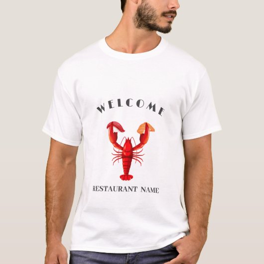 Lobster sushi zeevruchten Market aangepaste naam T-shirt (Voorkant)