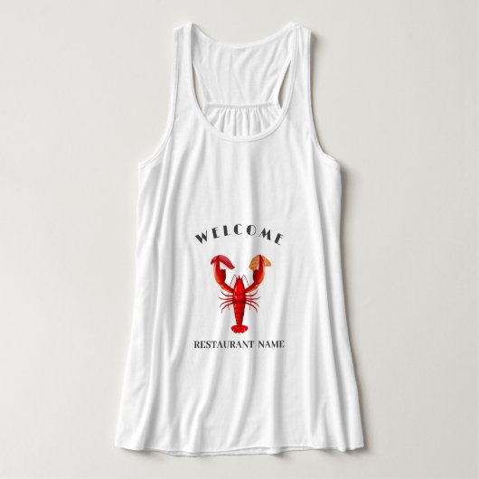 Lobster sushi zeevruchten Market aangepaste naam Tanktop (Design voorkant)