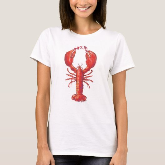 Lobster T-Shirt voor vrouwen die JBP ondersteunen (Voorkant)