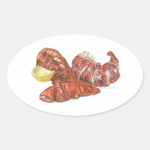 Lobster Tail Ovale Sticker