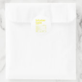 Lobster Tails Nutrition werkt grappig dan Ronde Sticker (Tas)