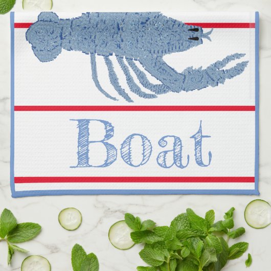 Lobster Topiary Ginger Jars Pickleball Decor Theedoek (Gevouwen)