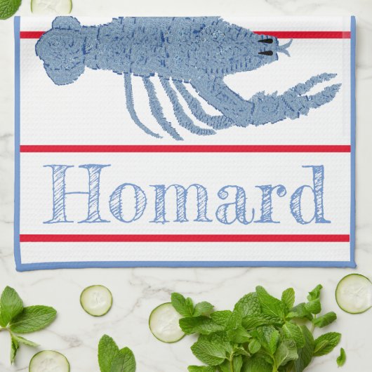 Lobster Topiary Ginger Jars Pickleball Decor Theedoek (Gevouwen)