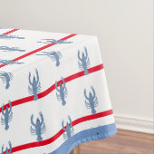 Lobster Topiary Ginger Jars Stripe Tablecloth Tafelkleed (Voorbeeld)