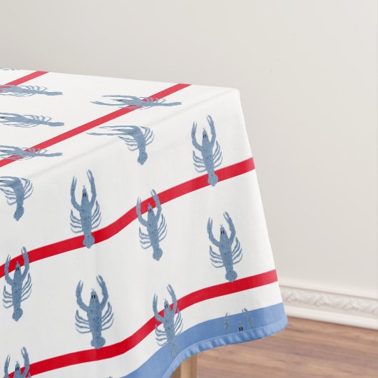 Lobster Topiary Ginger Jars Stripe Tablecloth Tafelkleed (Voorbeeld)