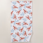 Lobster Toss Beach Towel Strandlaken (Voorkant)