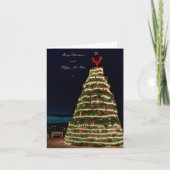 Lobster Trap Christmas Tree 2021 Holiday Greeting  Kaart (Voorkant)