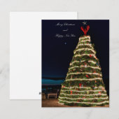 Lobster Trap Christmas Tree Flat Holiday Card Feestdagenkaart (Voorkant / Achterkant)