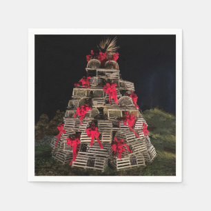 Lobster Trap kerstboom Cocktail Napkin Servet
