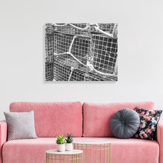 Lobster Trap Stack Canvas Afdruk (Insitu (Woonkamer))