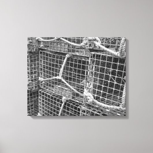 Lobster Trap Stack Canvas Afdruk (Voorkant)
