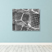 Lobster Trap Stack Canvas Afdruk (Insitu (Houten vloer))
