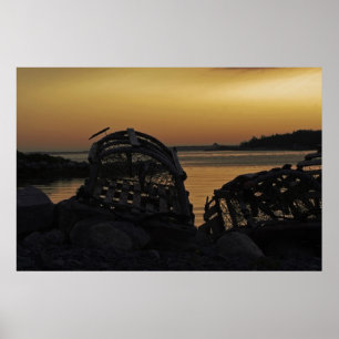 Lobster Trap Sunset Print