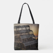 Lobster Trap Sunset Tote Bag (Achterkant)