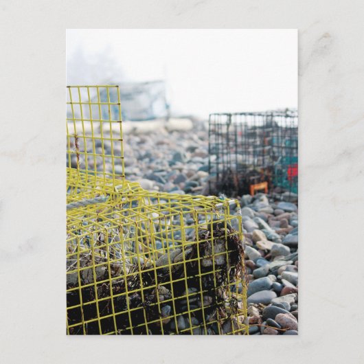 Lobster Traps on Rocky Beach Briefkaart (Voorkant)
