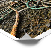 Lobster Traps, spoelen op strand Poster (Hoek)