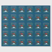 Lobster Ugly Xmas Gift Santa Riding Lobster Christ Cadeaupapier (Vlak)