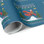 Lobster Ugly Xmas Gift Santa Riding Lobster Christ Cadeaupapier (Rol Hoek)