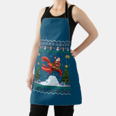 Lobster Ugly Xmas Gift Santa Riding Lobster Christ Schort (Insitu)