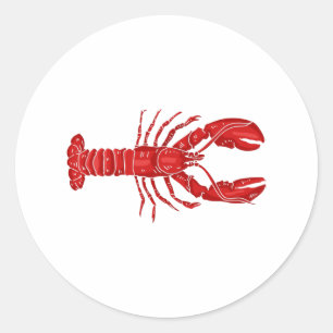 Lobster Vector Ronde Sticker