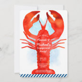 Lobster Verloving Invitation Kaart (Voorkant)