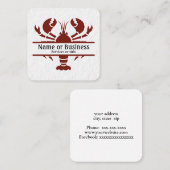 Lobster Vierkante Visitekaartje (Voorkant / Achterkant)