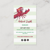 Lobster Visitekaartje (Achterkant)