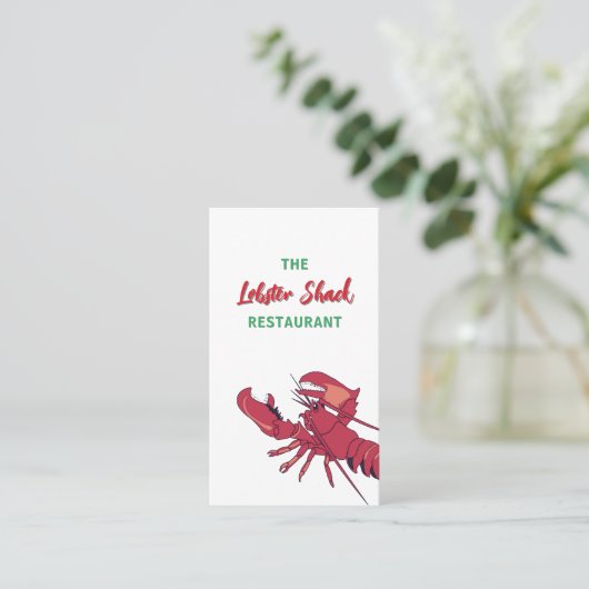 Lobster Visitekaartje (Staand voorkant)